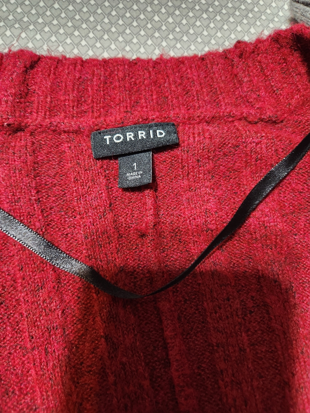 Torrid Red Ribbed Button-Front Cardigan Sweater - Picture 4 of 4